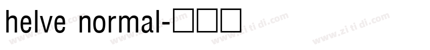 helve normal字体转换